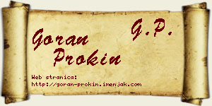 Goran Prokin vizit kartica